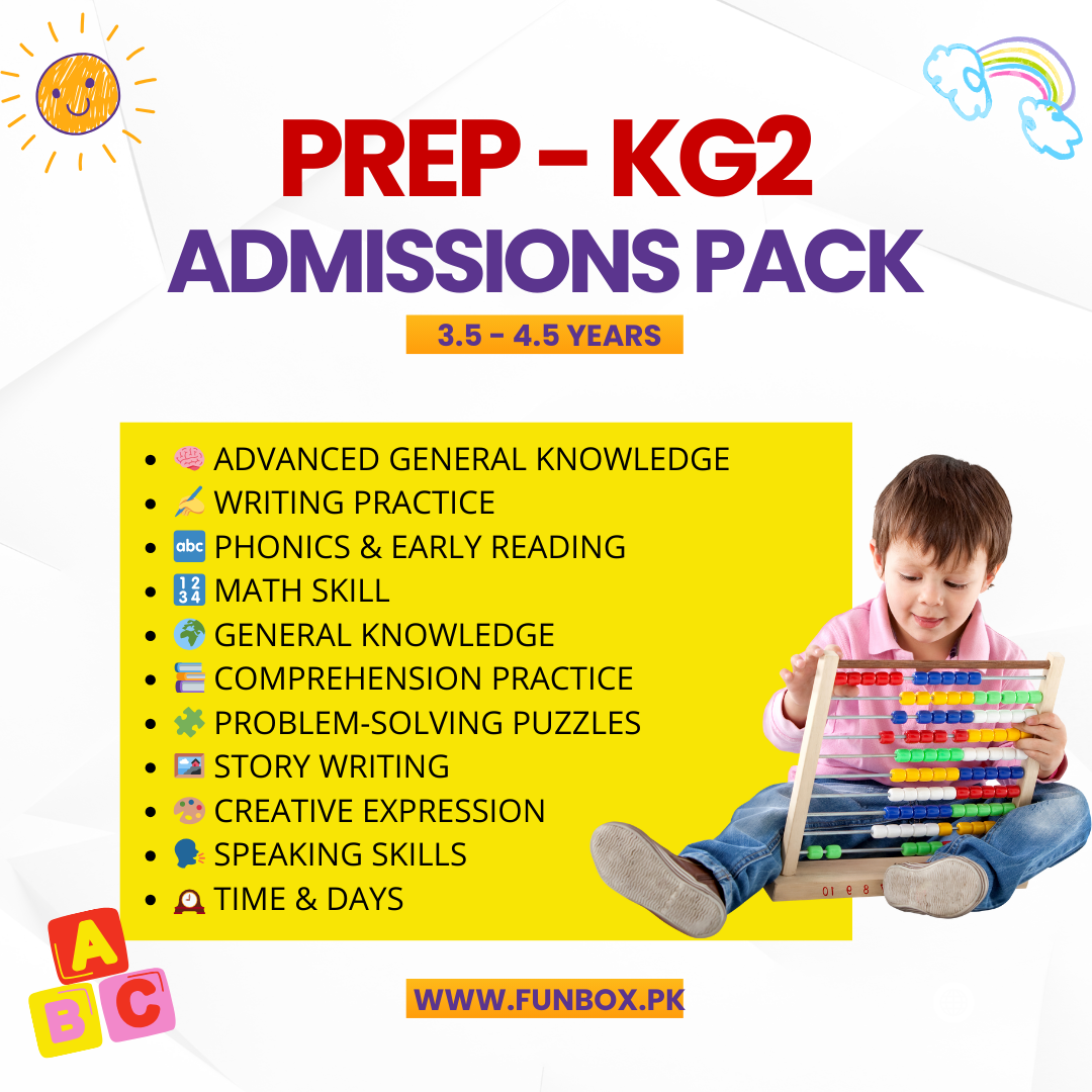 Prep/KG2 Admission Pack